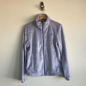 North Face Lavender and Purple Furry Fleece Jacket Size Medium